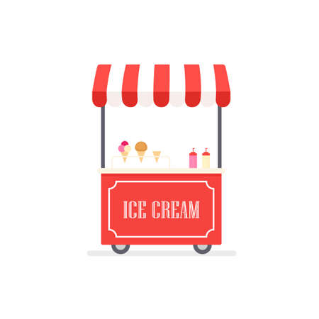 Ice cream cart.のイラスト素材