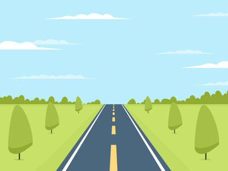 Highway to horizonのイラスト素材