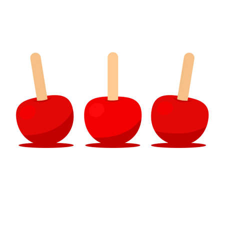 Candy apple icon setのイラスト素材