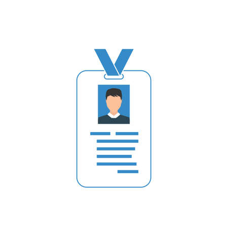 Id card icon isolated on a white backgroundのイラスト素材