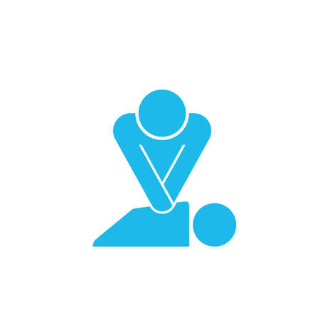 CPR traning iconのイラスト素材