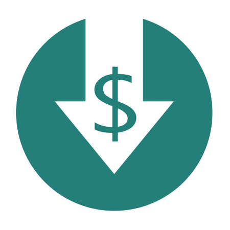 Cost reduction iconのイラスト素材