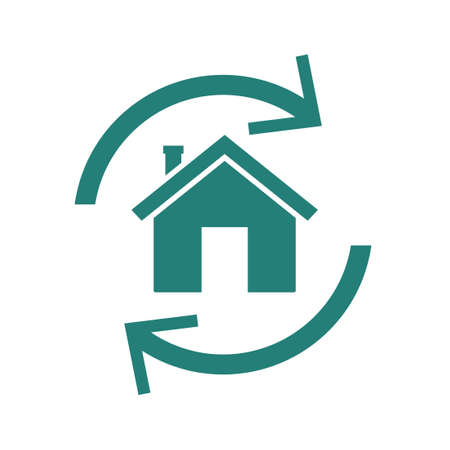 Home reverse mortgage icon. Finance clipart isolated on white backgroundのイラスト素材