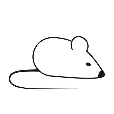 Mice vector icon outlineのイラスト素材