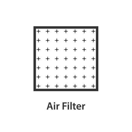 Air filter icon. Vector clipart isolated on white backgroundのイラスト素材