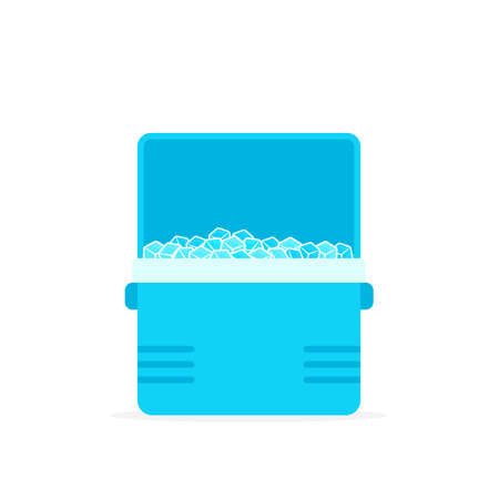 Open cooler bag. Picnic clipart isolated on white backgroundのイラスト素材