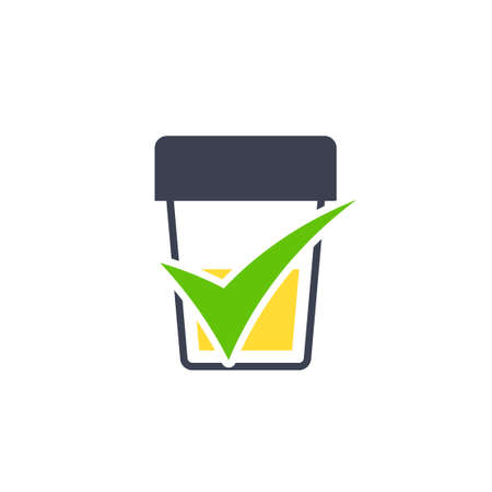 Urine test icon. Medical clipart isolated on white backgroundのイラスト素材