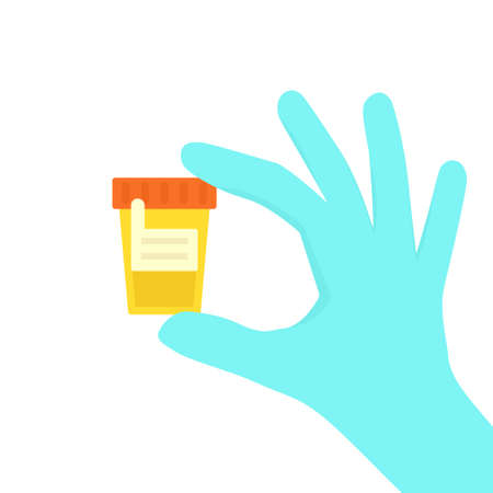Urine test icon. Medical clipart isolated on white backgroundのイラスト素材