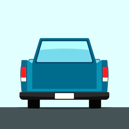 Car back view. Tailgating party clipart isolated on white backgroundのイラスト素材