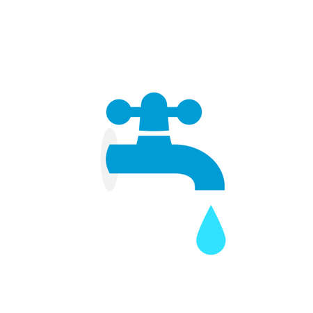 Water tap icon. Vector image isolated on white backgroundのイラスト素材