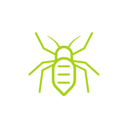 Aphid green outline pictogram . Clipart image isolated on white backgroundのイラスト素材