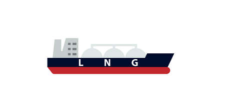 lng tanker icon. Clipart image isolated on white background