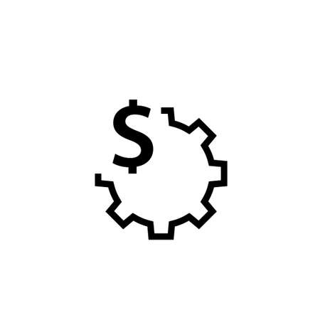 Cost Maintenance outline icon. Clipart image isolated on white backgroundのイラスト素材