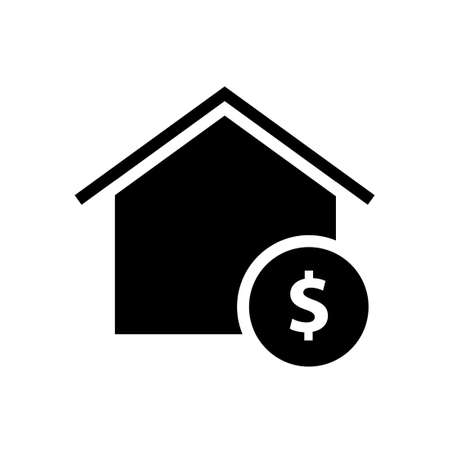Cost of living silhouette icon. Clipart image isolated on white backgroundのイラスト素材