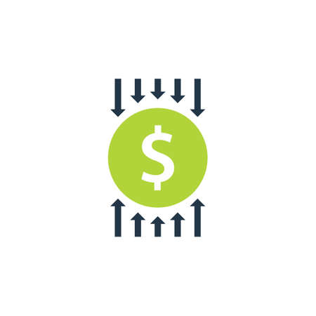 Cost reduction icon. Clipart image isolated on white backgroundのイラスト素材