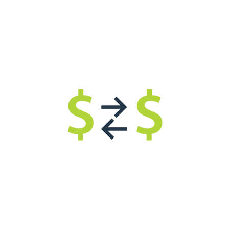 Cost transaction icon. Clipart image isolated on white backgroundのイラスト素材