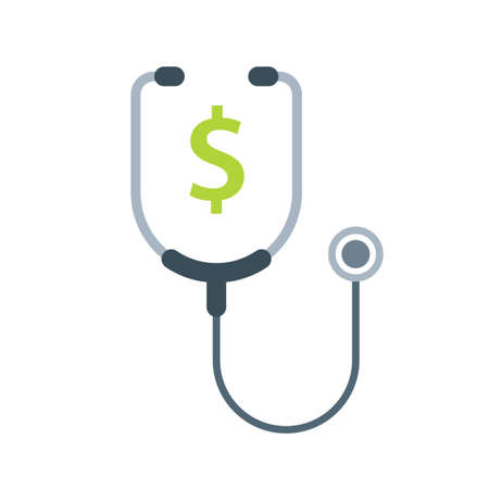 Healthcare costs icon. Clipart image isolated on white backgroundのイラスト素材