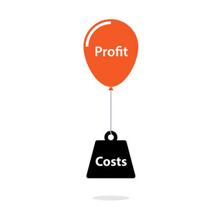 Profit center concept image. Clipart image isolated on white backgroundのイラスト素材