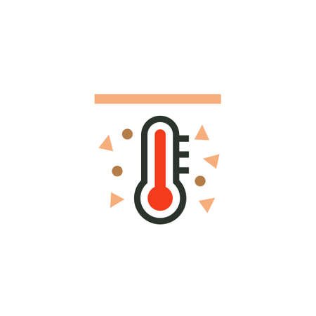 Soil temperature icon. Clipart image isolated on white backgroundのイラスト素材