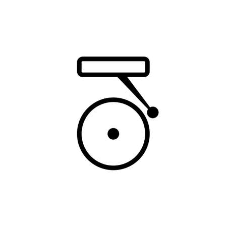 Alarm bell outline icon. Clipart image isolated on white backgroundのイラスト素材