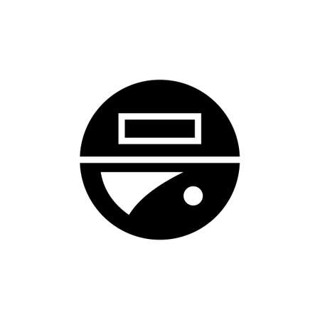 Smart meter silhouette icon. Clipart image isolated on white backgroundのイラスト素材