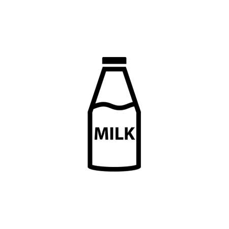 Bottle of milk outline icon. Clipart image isolated on white backgroundのイラスト素材