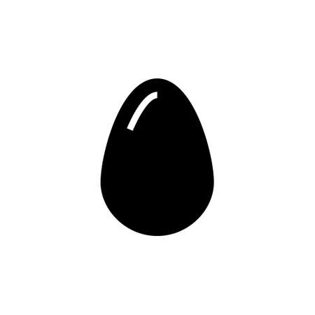 Egg simple silhouette icon. Clipart image isolated on white backgroundのイラスト素材
