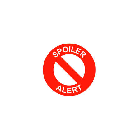 Spoiler alert sticker icon. Clipart image isolated on white backgroundのイラスト素材