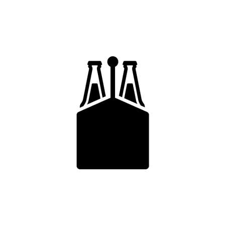 Beer pack silhouette icon. Clipart image isolated on white backgroundのイラスト素材