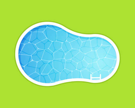 Pool top view. Clipart imageのイラスト素材