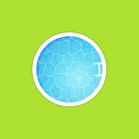 Round pool top view. Clipart image