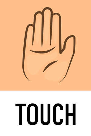 Touch sense icon. Clipart image isolated on backgroundのイラスト素材