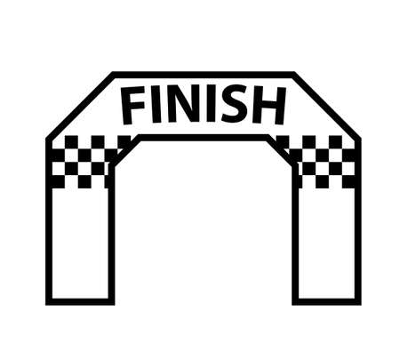 Inflatable finish arch outline icon. Clipart image isolated on white backgroundのイラスト素材