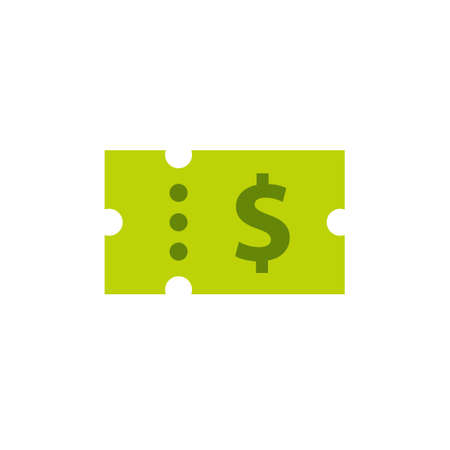 Cash voucher icon. Clipart image isolated on white backgroundのイラスト素材