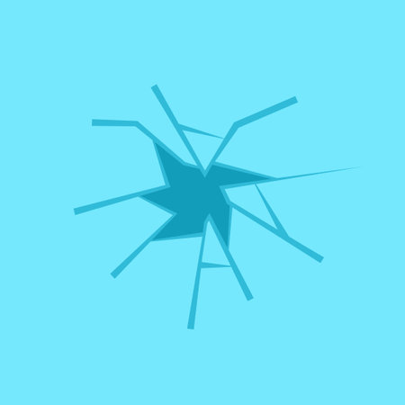 Broken glass icon. Clipart image isolated on white backgroundのイラスト素材