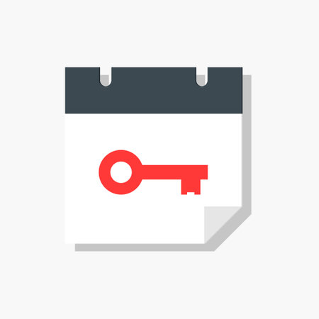Key dates icon. Clipart image isolated on white backgroundのイラスト素材