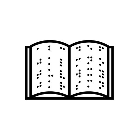 Braille book icon. Clipart image isolated on white backgroundのイラスト素材