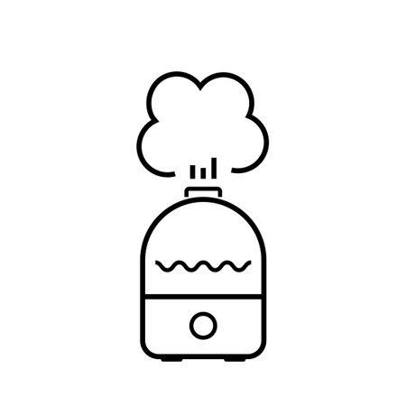 Humidifier outline icon. Clipart image isolated on white backgroundのイラスト素材