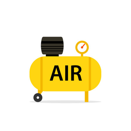 Air compressor icon. Clipart image isolated on white backgroundのイラスト素材