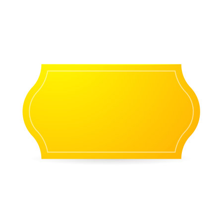 Golden coupon icon. Clipart image isolated on white backgroundのイラスト素材