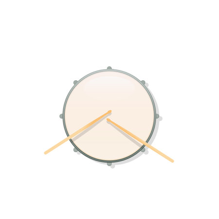 Drum icon top view. Clipart image isolated on white backgroundのイラスト素材