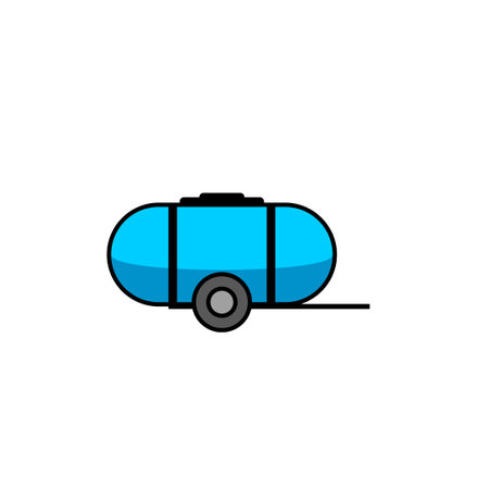 Web Mobile water storage tank. Clipart image isolated on white backgroundのイラスト素材