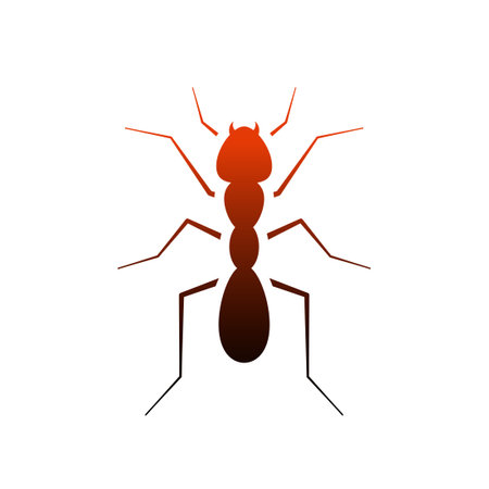 Ant gradient icon. Clipart image isolated on white backgroundのイラスト素材