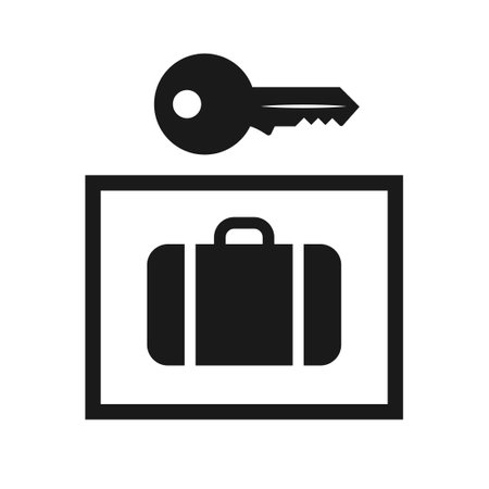 Luggage storage icon. Clipart image isolated on white backgroundのイラスト素材
