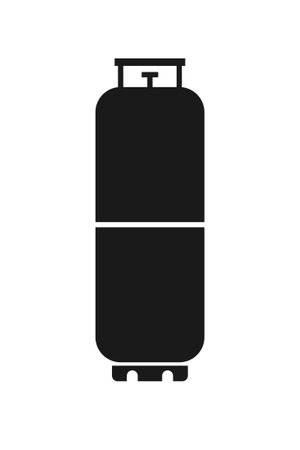 Propane Gas Tank 100 lb. Clipart image isolated on white backgroundのイラスト素材
