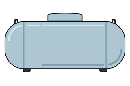 Propane Gas Tank filled outline. Clipart image isolated on white backgroundのイラスト素材