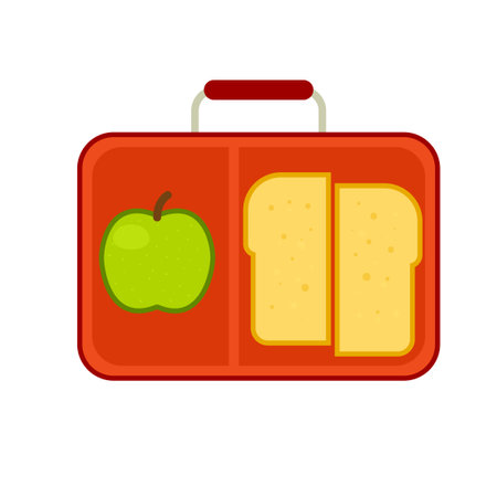 School Lunch Box icon. Clipart image isolated on white backgroundのイラスト素材