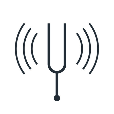 Tuning fork icon. Musical clipart isolated on white backgroundのイラスト素材