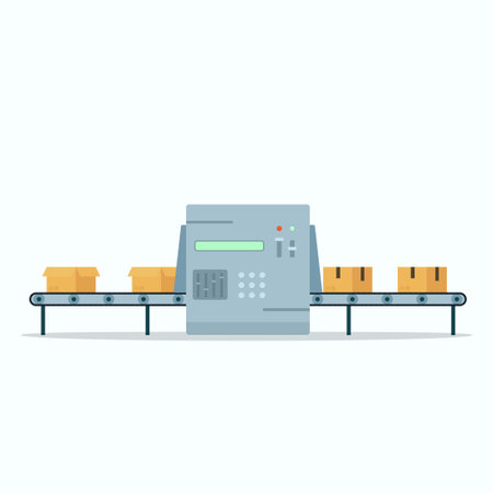 Conveyor belt. Clipart image isolated on white backgroundのイラスト素材
