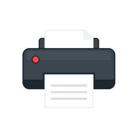 Printer Icon. Clipart image isolated on white backgroundのイラスト素材